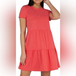 Nicole Miller Coral Midi Dress in Sz XXL